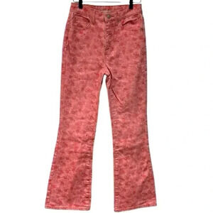 BDG Urban Outfitters‎ Pink Floral High Rise Flare Jeans Size 25